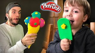 SORVETE DE MASSINHA PLAY DOH com MARCOS  Brancoala Kids [upl. by Oniliuqnart635]