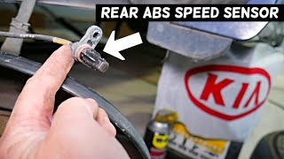 KIA REAR ABS SENSOR WHEEL SPEED SENSOR LOCATION REPLACEMENT EXPLAINED [upl. by Lleirbag556]