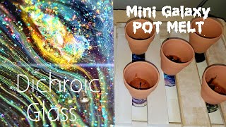 How toMini POT MELT Dichroic glass Drippendant size Galaxy use scrap upFused glass Art [upl. by Ardnaek]