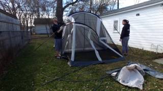 New tent timelapse of Coleman WeatherMaster 6Person Screened Tent [upl. by Reiter]