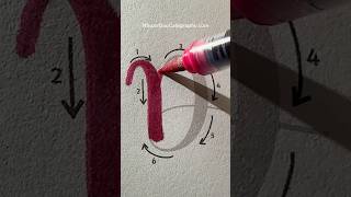 How to easily letter “d” nhuandaocalligraphy shorts Calligraphy Lettering [upl. by Hiller]