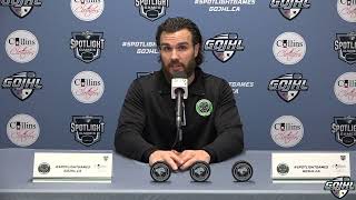 GOJHL Spotlight Game Coaches Comments  Pelham Panthers vs Caledon Bombers [upl. by Llevol846]