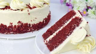 Super Moist RED VELVET CAKE Recipe With Cream Cheese Frosting [upl. by Adnawt]