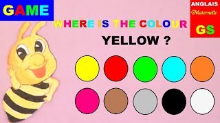 10 couleurs en anglais pour les petits  jeu intuitif en maternelle [upl. by Trev]