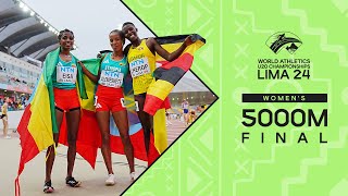 🇪🇹s Eisa wins recordbreaking backtoback 5000m gold  World Athletics U20 Championships Lima 24 [upl. by Adniral]