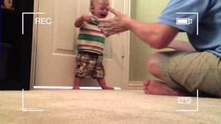 Baby With Down Syndrome Taking His First Steps [upl. by Thedric764]