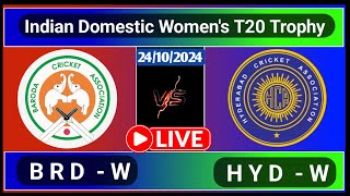 Baroda Women vs Hyderabad Women Match 20 Senior Womens T20 Trophy Live Cricket Score [upl. by Sielen]