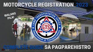 LTO MOTORCYCLE REGISTRATION 2023  COMPLETE GUIDE KUNG PAANO MAGPAREHISTRO  REQUIREMENTS amp FEES [upl. by Jacobine]