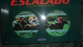 CLOSE LOOK INSIDE VINTAGE RARE WOOLWORTH CHAD VALLEY ESCALADO HORSE RACING BOARD GAME [upl. by Atteloj93]