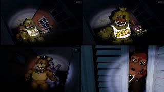 A Night with Un Nightmare Animatronics in FNaF 4 FNaF 4 Mods [upl. by Nos754]