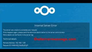 Internal Server Error Nextcloud [upl. by Coplin]