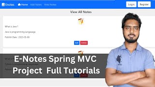 1 ENotes Spring MVC Major Project  Enotes Java Project Full tutorials Part1 [upl. by Einaoj]