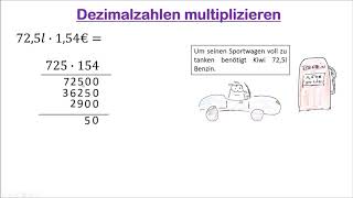 39 Dezimalzahlen multiplizieren [upl. by Vokay]