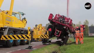 Berging landbouwvoertuig Mheneweg Zuid Oldebroek [upl. by Aserehtairam]