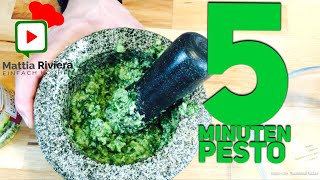 Basilikum Pesto selber machen Pesto Genovese Rezept  Video  Mattia Riviera [upl. by Arianna]