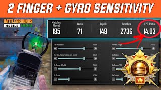 BEST 2 FINGER SENSITIVITY SETTINGS BGMIPUBG MOBILE  2 FINGER CLAWTHUMB SENSITIVITY SETTINGS BGMI [upl. by Yeknarf603]