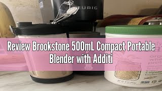 Review Brookstone 500mL Compact Portable Blender with Additional Lid for OntheGo Convenience  Per [upl. by Naj]