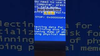 Computer 💻 Blue Screen Error Sollution Available🤣😂🖥️🤳🏻bluescreenerror blue computer laptop [upl. by Arimat]