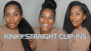 THE BEST CLIP INS FOR STRAIGHT NATURAL HAIR  Better Length [upl. by Aeriell122]