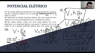 REVISÃO DE FÍSICA  ELETRICIDADE 21 POTENCIAL ELÉTRICO  ENS MÉDIO ENEMVESTIBULAR eletrostática [upl. by Eneri]