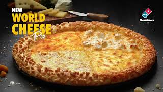 Explore the Dominos World Cheese Pizza featuring 8 Premium Cheeses [upl. by Eisenberg461]