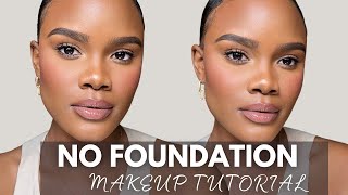 NO FOUNDATION Makeup Tutorial  Easy Everyday Makeup [upl. by Enowtna]