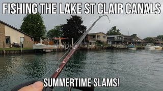 Lake St Clair Bass Fishing  Anchor Bay And St Clair River Canals [upl. by Abagael165]