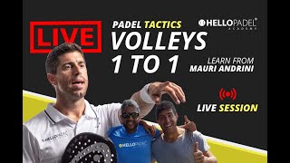 LIVE PADEL Lesson  1to1 with Mauri Andrini  Volleys [upl. by Anuahs]