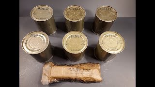 1945 C Ration Review Preserved Vintage 24 Hour MRE Testing Marathon [upl. by Pauiie]