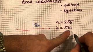 Arch calculation for layout find radius given span and depth of arch [upl. by Hayila]