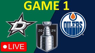 GAME 1 EDMONTON OILERS VS DALLAS STARS LIVE  FULL GAME REACTION AND COMMENTARY [upl. by Eraste]