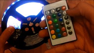 Unboxing and Review 5M 5050 RGB 300 SMD LED Strip Lights with remote Controller [upl. by Ier205]