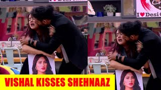 Bigg Boss 13 Update OMG Vishal KISSES Shehnaaz [upl. by Terrab]