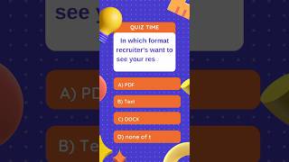 Resume format  recruiters resume shorts [upl. by Aniara]