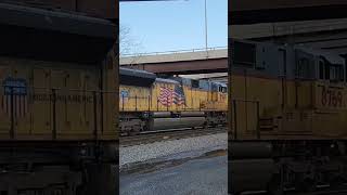 Union Pacific EMD SD70ACe 8769 startup  UP C45ACCTE 5360 engine idle [upl. by Heron]