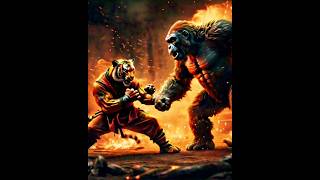 fire tiger vs fire gorilla animal shortsvideo fire fightingtiger [upl. by Cadel]