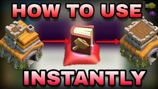 CLASH OF CLANS  how to use magical item  book of building  in clan game [upl. by Dnaltruoc365]