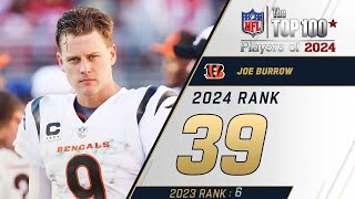 39 Joe Burrow QB Bengals  Top 100 Players of 2024 [upl. by Alhak]