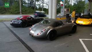 Wiesmann GT MF  At a Petrol Station in Tirol [upl. by Eynttirb]