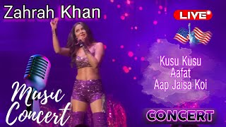 ZAHRAH KHAN l LIVE MUSIC CONCERT l USA TOUR zahrahskhankusukusuaafataapjaisakoiytvideo viral [upl. by Oby838]