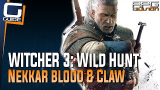 Witcher 3 The Wild Hunt  Nekkar Blood Nekkar Claws amp Lesser Mutagen Farming Location [upl. by Edva209]