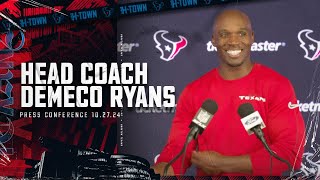 Houston Texans Head Coach DeMeco Ryans postgame press conference  Week 8 vs Colts [upl. by Aurilia801]