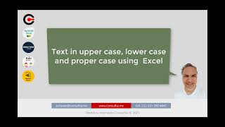 Mayúsculas minúsculas y nombres propios en Excel en inglés [upl. by Mannes]