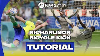 This is how to Score Richarlisons World Cup Bicycle Kick in FIFA23  SKILLS TUTORIAL [upl. by Adnert]