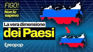 Linganno delle mappe le vere dimensioni dei Paesi come Russia e USA non sono come crediamo [upl. by Wiltz]