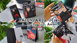 Calendario de Anime Otaku 2023 DIY 🌸✨  Todo List Anime 🍥  Plantillas Gratis 💖 [upl. by Mulac]