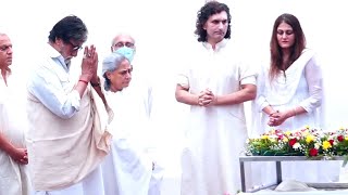 Amitabh Bachchan और Jaya Bachchan पहुंचे Padma Vibhushan Pandit Shivkumar Sharma के आखिरी दर्शन करने [upl. by Enidanreb]