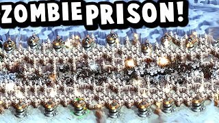 Building a ZOMBIE PRISON Defense  They Are Billions Custom Map Gameplay [upl. by Horwath]