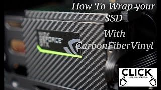 How To Custom Cover SSDCarbon Fiber Vinyl easy mod [upl. by Drofwarc]