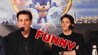 Sonic the Hedgehogs Jim Carrey James Marsden Ben Schwartz Answer Kids Questions [upl. by Sukram]